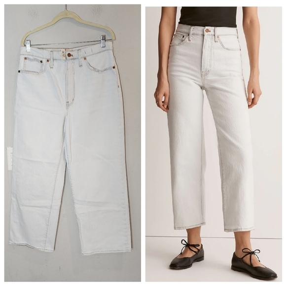 NWT Madewell The Perfect Vintage Wide-Leg Crop Jean in Edmunds Wash. Size 30. - Picture 1 of 16
